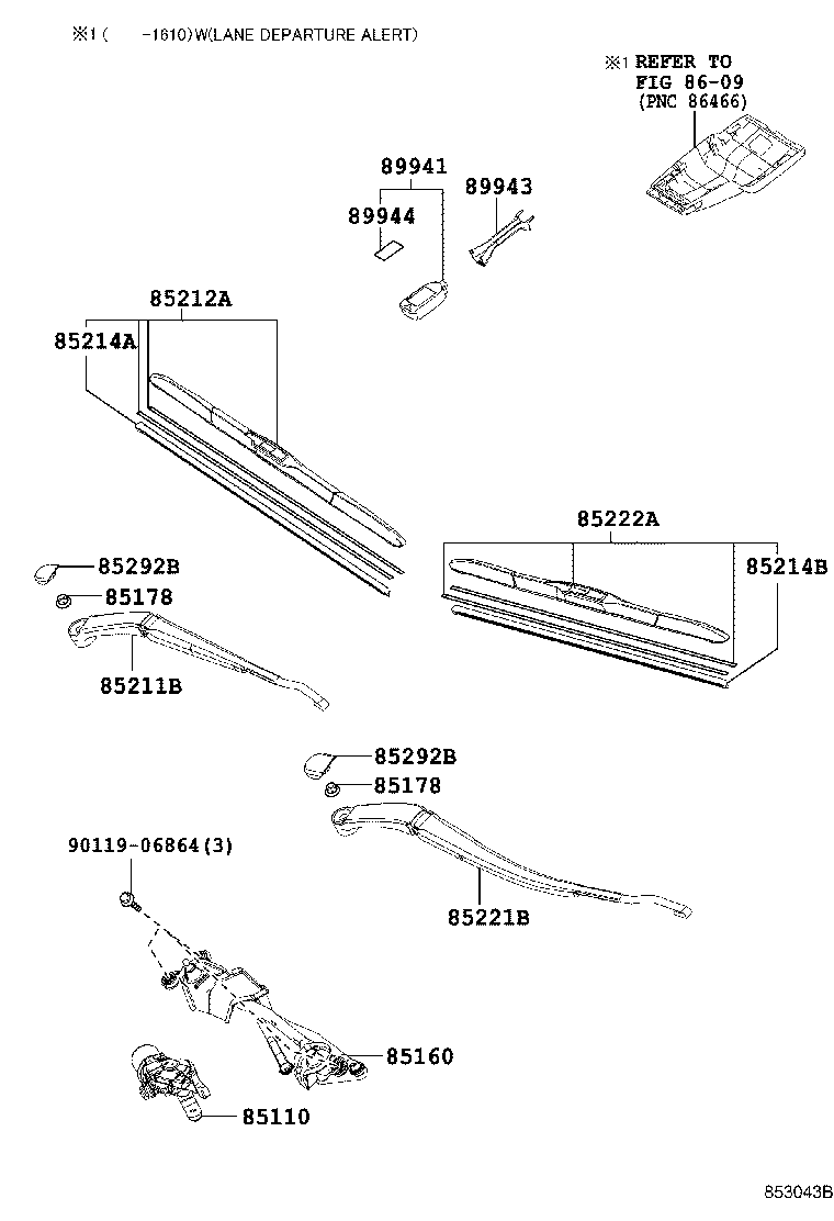 TOYOTA 8521253100 - Щетка стеклоочистителя parts5.com