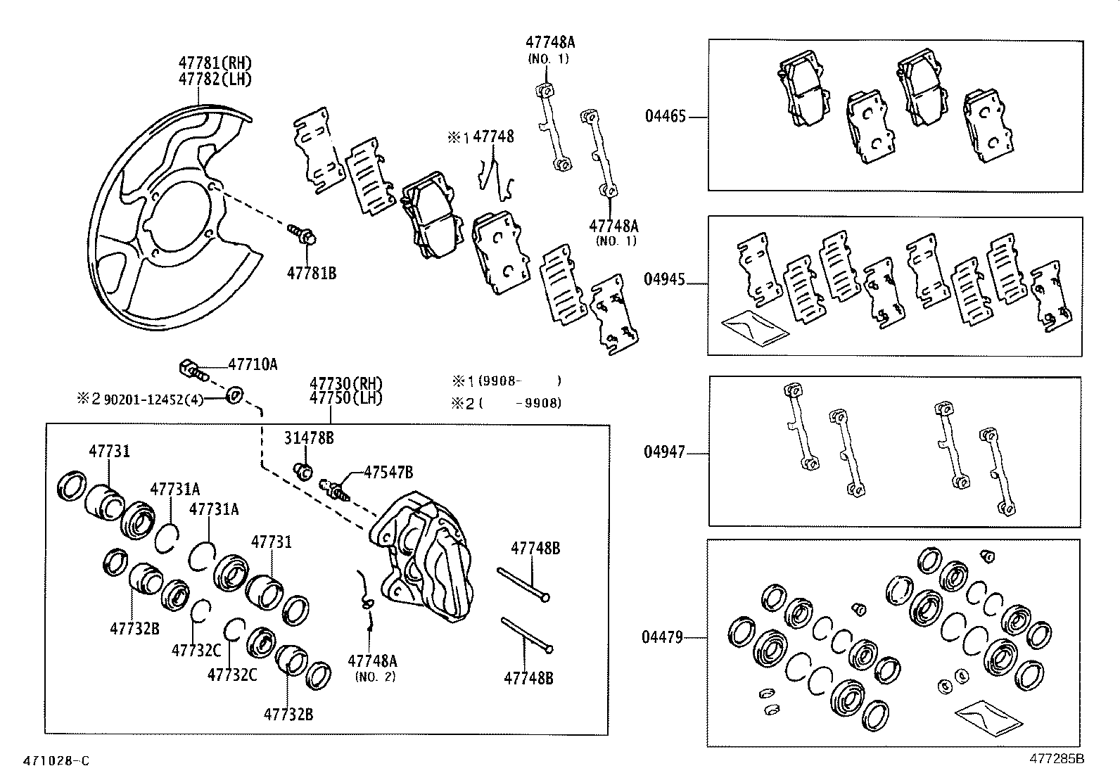 TOYOTA 4775060080 - Тормозной суппорт parts5.com