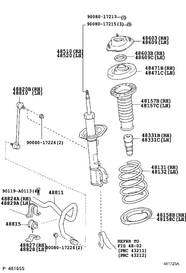 Honda 48820-06040 - Тяга / стойка, стабилизатор parts5.com