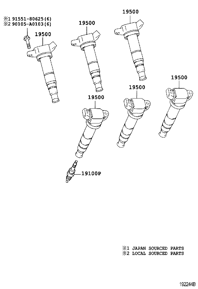 LEXUS 90919-02251 - Катушка зажигания parts5.com