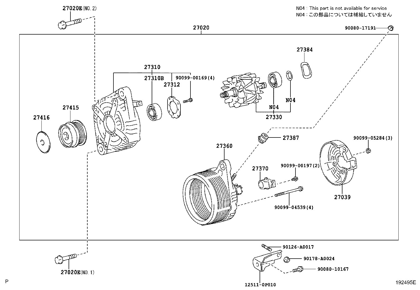 TOYOTA 27330-0A100 - Ротор, генератор parts5.com