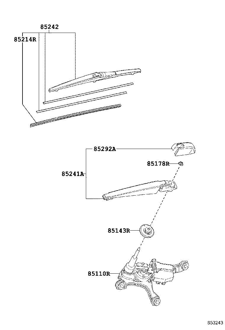 TOYOTA 85214-42040 - Wiper Blade parts5.com