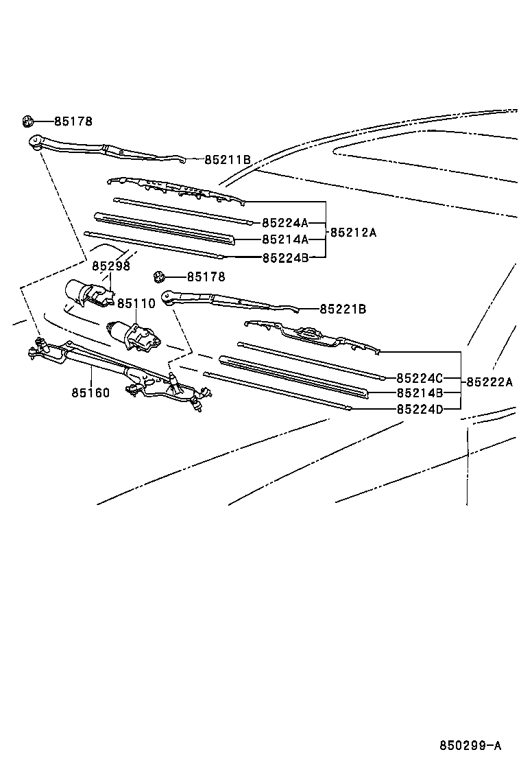 TOYOTA 8522230520 - Щетка стеклоочистителя parts5.com