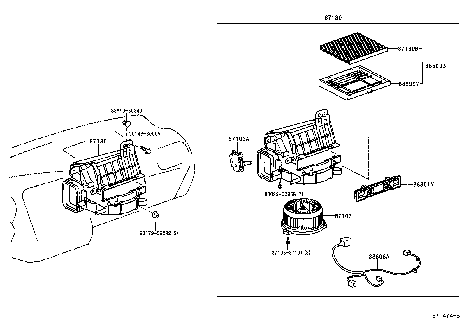 TOYOTA 87139-50030 - Фильтр воздуха в салоне parts5.com