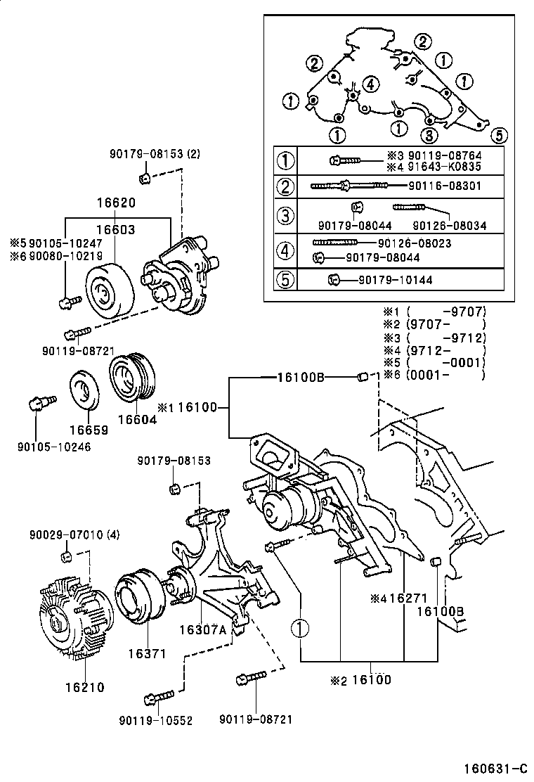 Asia Motors 166200W036 - Направляющий ролик, поликлиновый ремень parts5.com