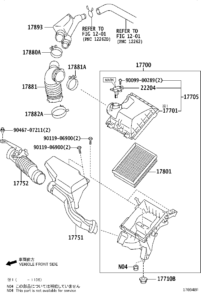 LEXUS 22204-28010 - Датчик потока, массы воздуха parts5.com