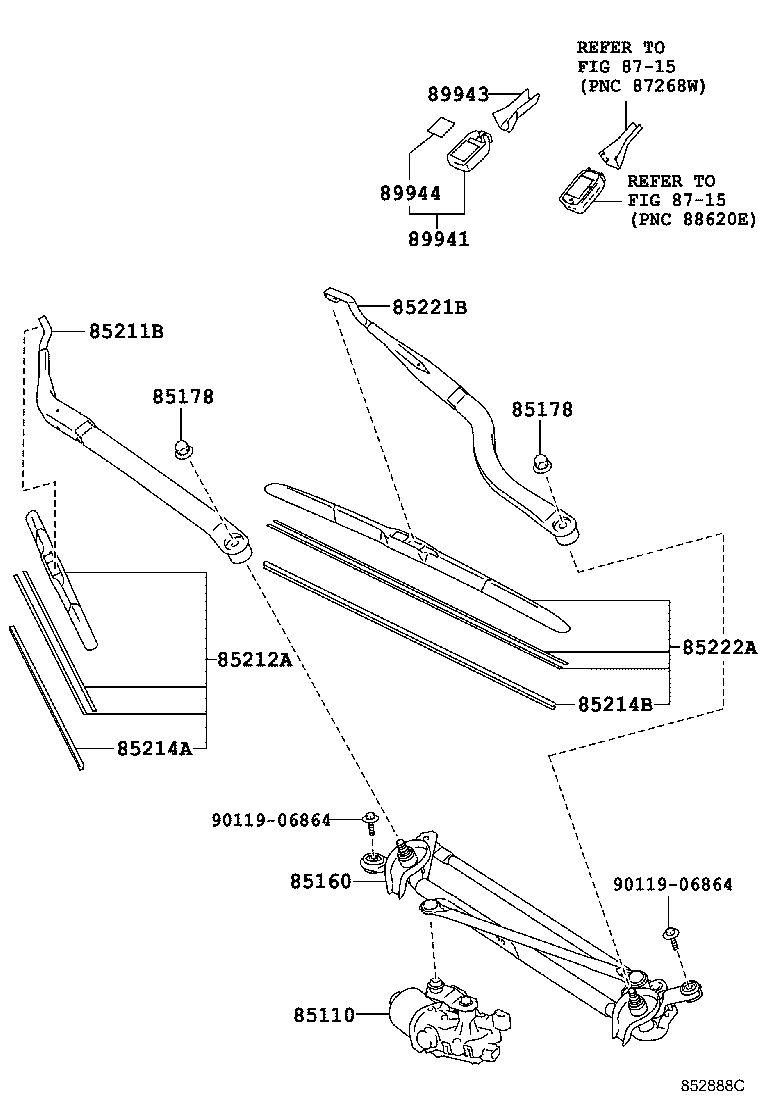 TOYOTA 85212-33270 - Щетка стеклоочистителя parts5.com