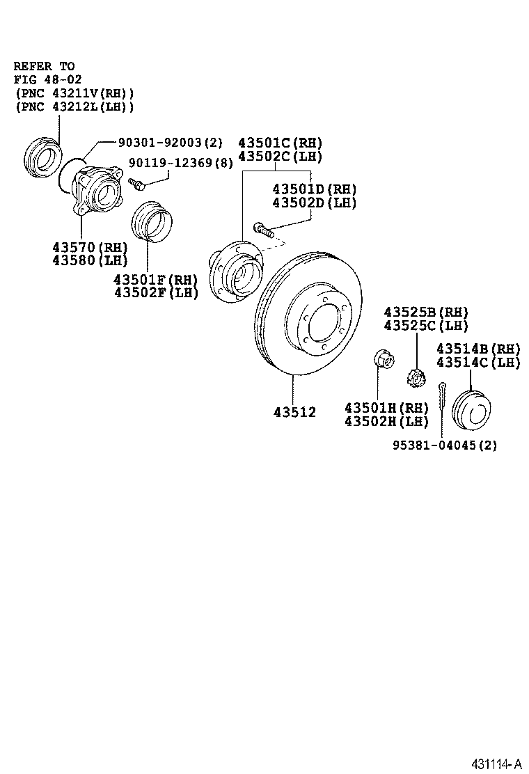 TOYOTA 90312-96001 - Комплект подшипника ступицы колеса parts5.com