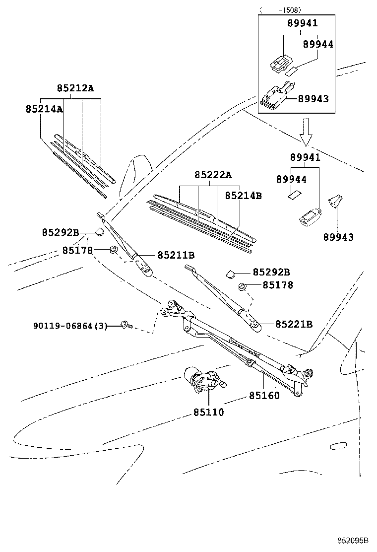 TOYOTA 85222-42110 - Щетка стеклоочистителя parts5.com