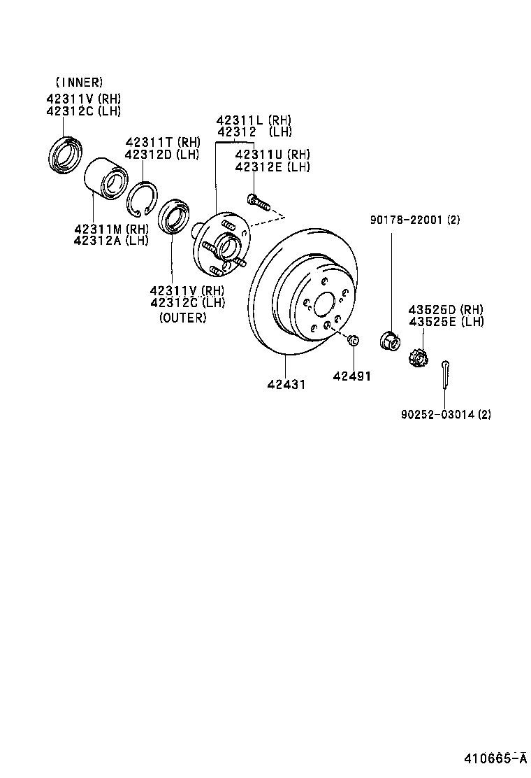 TOYOTA 42301-32060 - Ступица колеса, поворотный кулак parts5.com