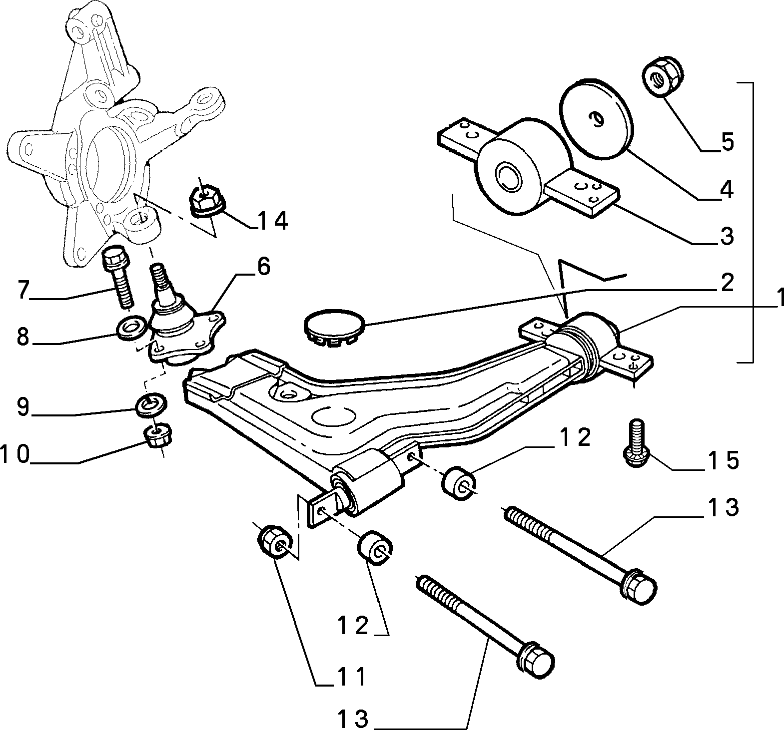 FIAT 46414735* - Track Control Arm parts5.com