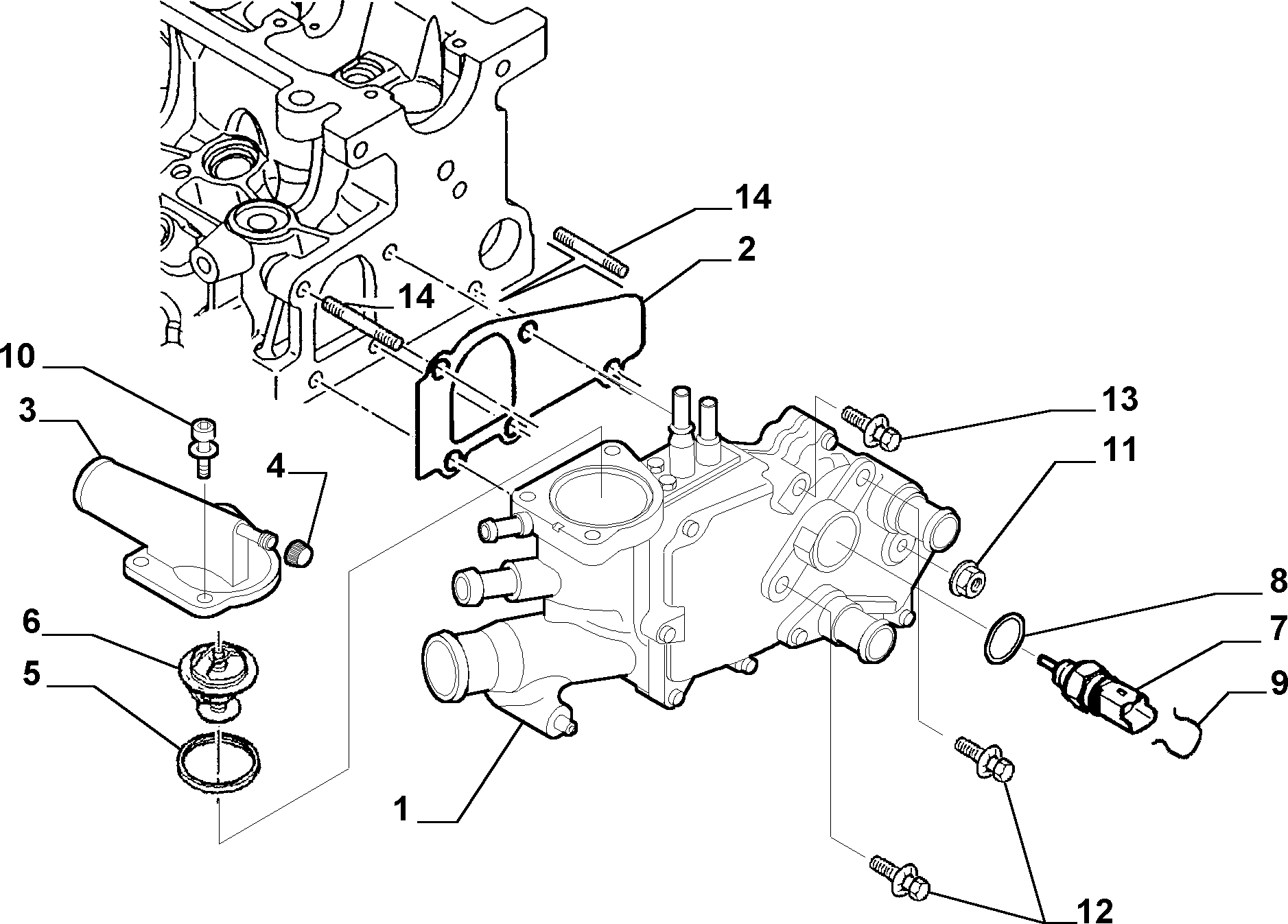 FIAT 9636111480 - Пружинный замок, заглушка фланца хладагента parts5.com