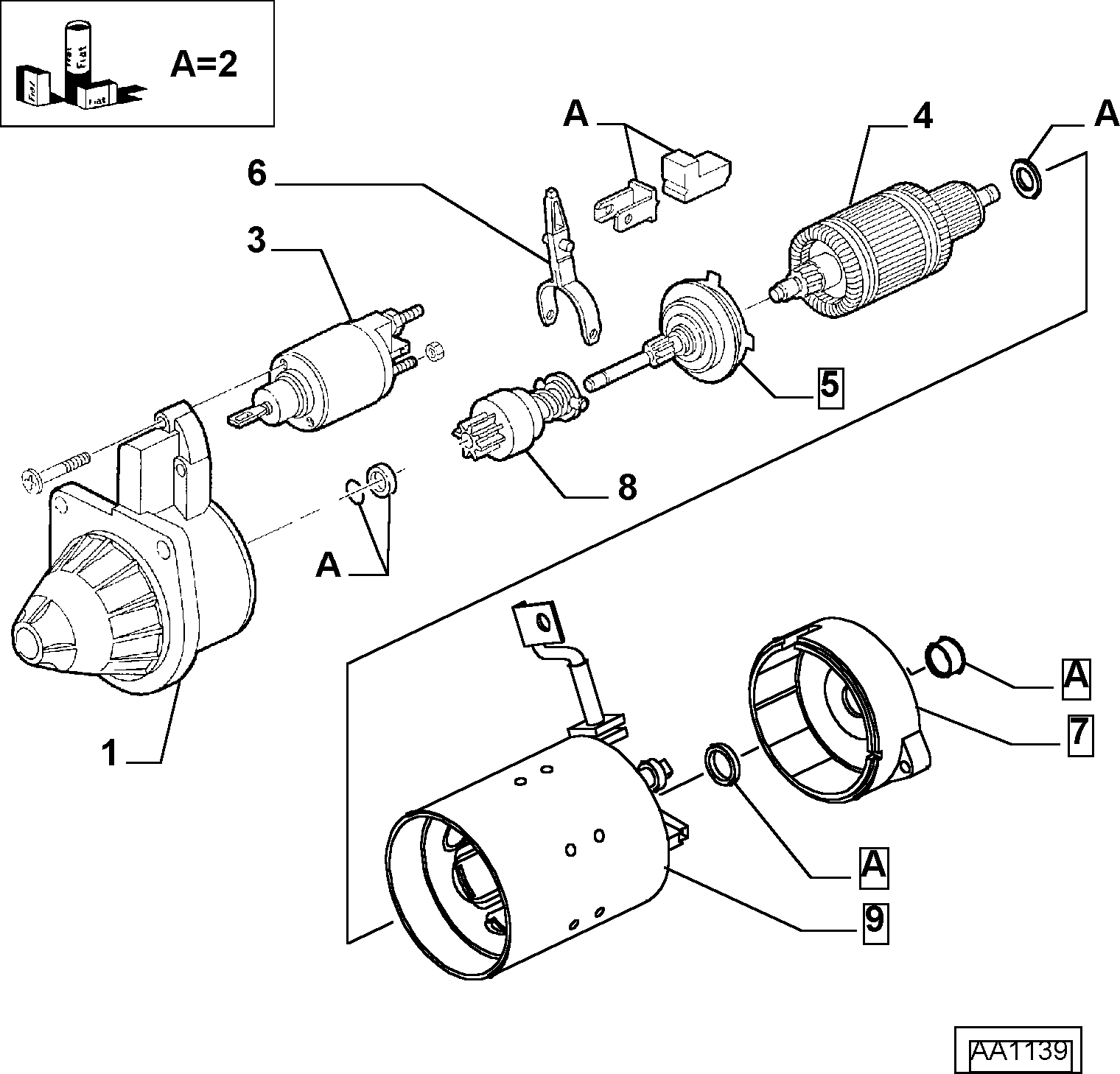 FIAT 9948424 - Interruptor magnético, estárter parts5.com