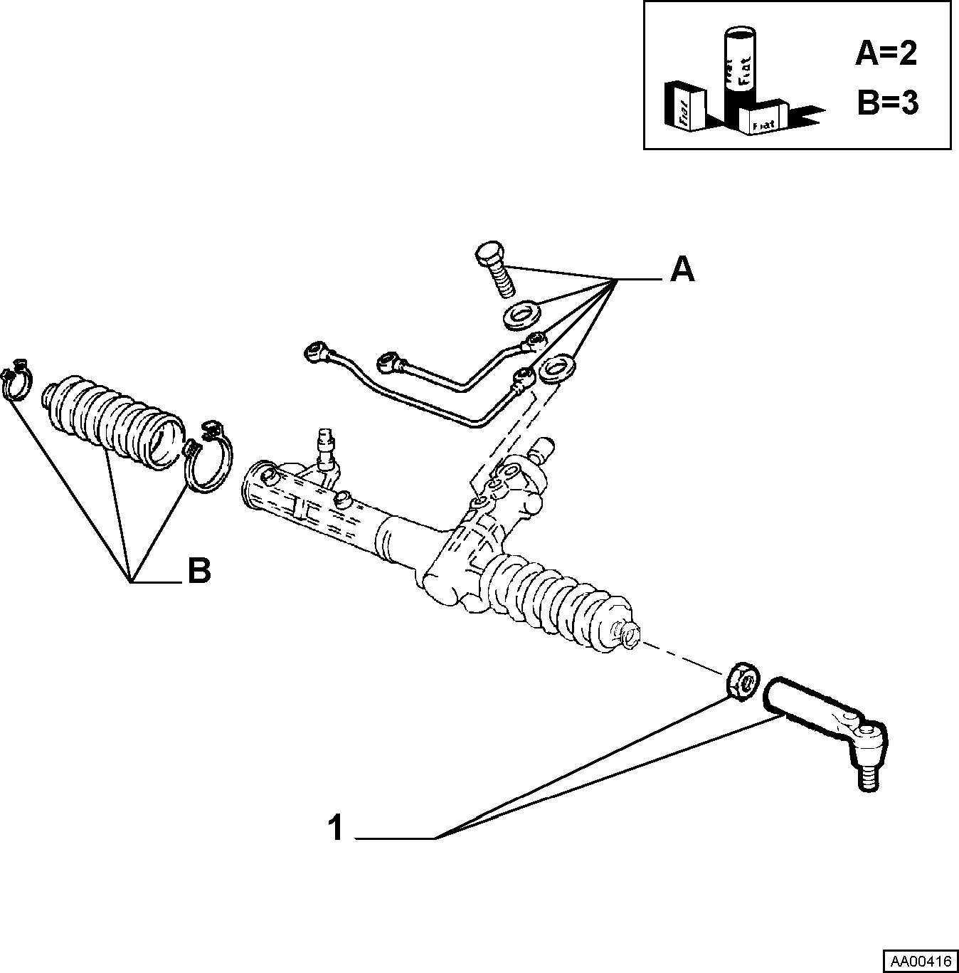 Alfa Romeo 77362279 - Наконечник рулевой тяги, шарнир parts5.com