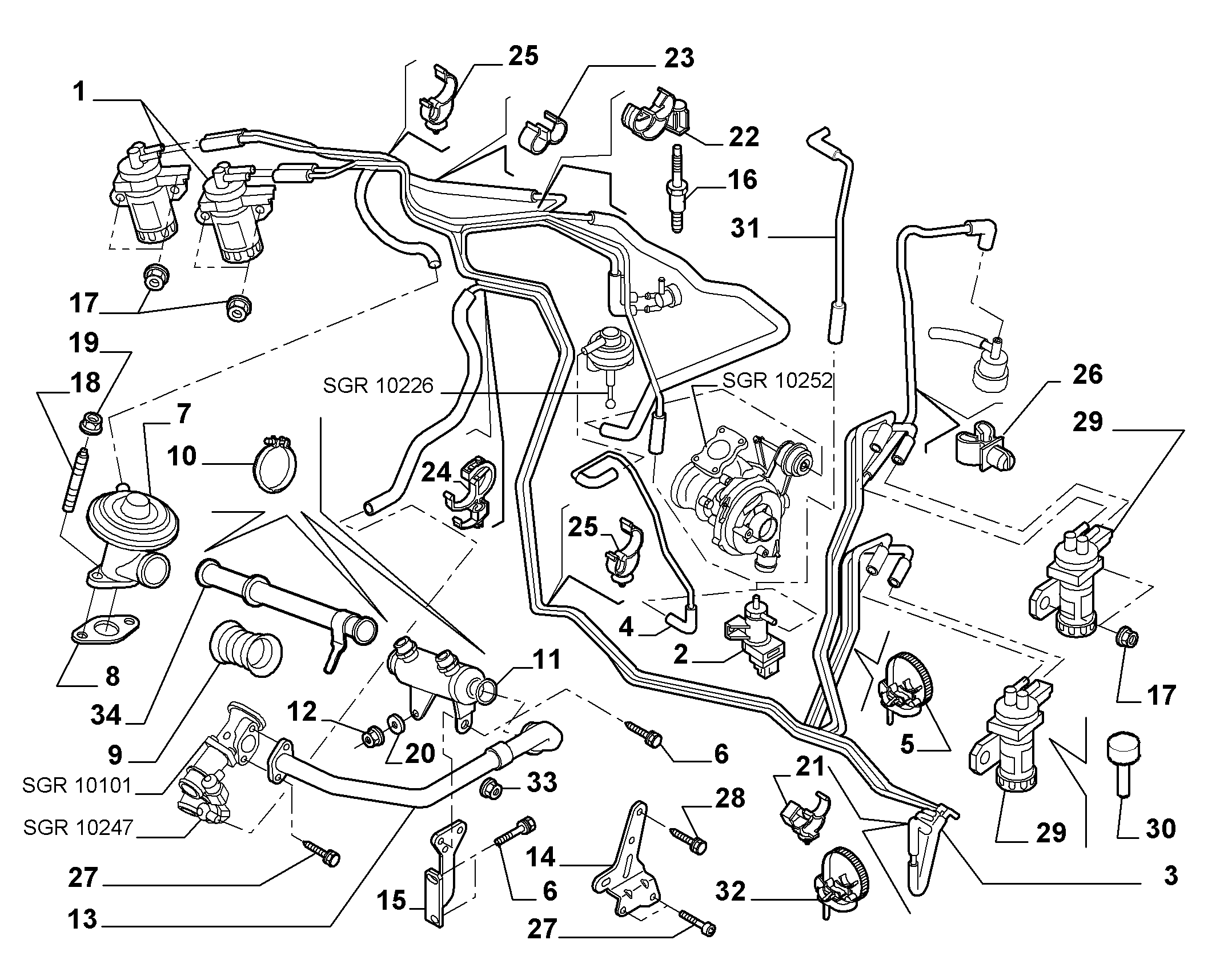 Lancia 9635704380 - Преобразователь давления, управление ОГ parts5.com