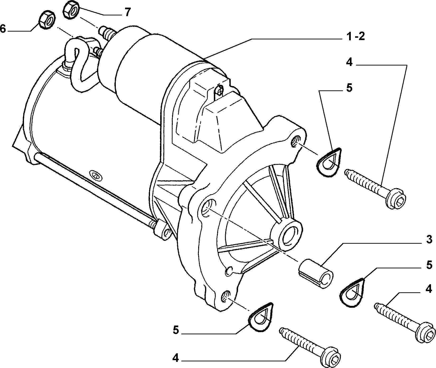 FIAT 9635659780 - Motor de arranque parts5.com