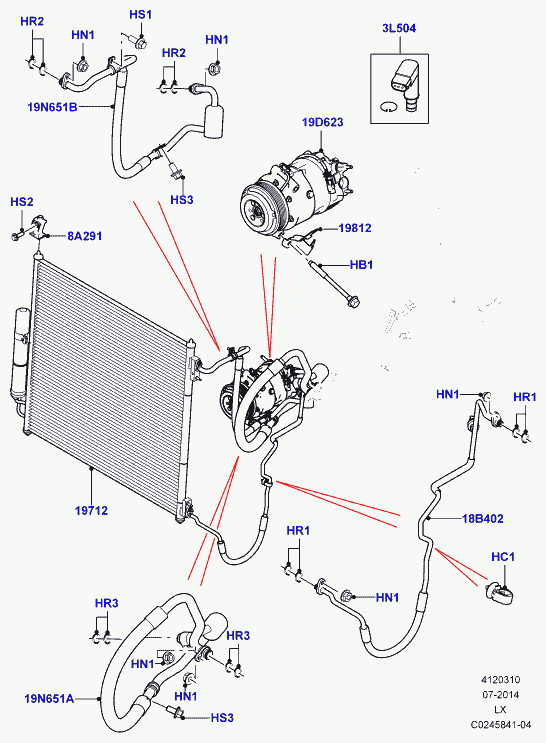 Land Rover LR057692 - Компрессор кондиционера parts5.com