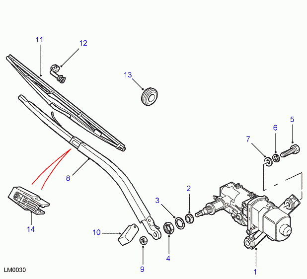 Land Rover DKC 1008 90 - Щетка стеклоочистителя parts5.com