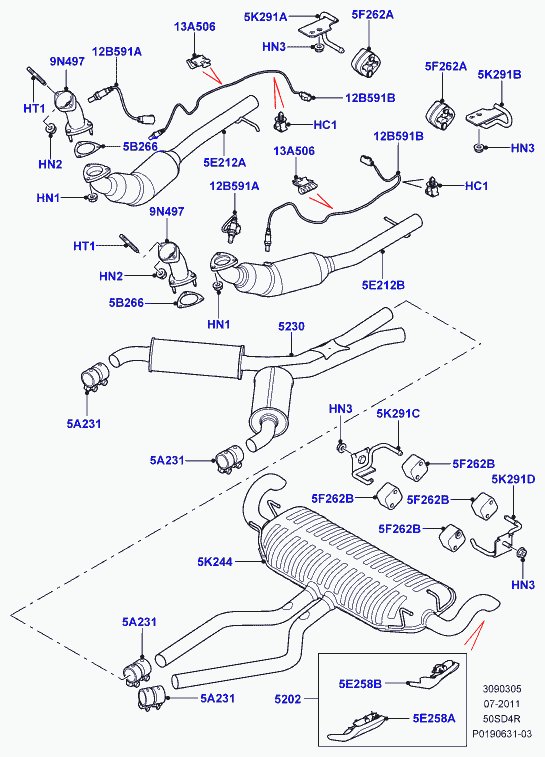 Rover WYH500060 - Гайка, выпускной коллектор parts5.com