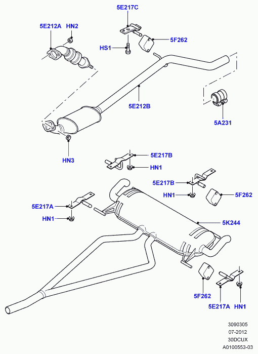 Land Rover WYH000030 - Nut, exhaust manifold parts5.com