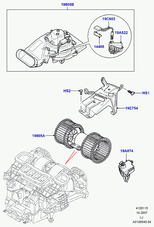 Land Rover JGO000020 - Регулятор, вентилятор салона parts5.com