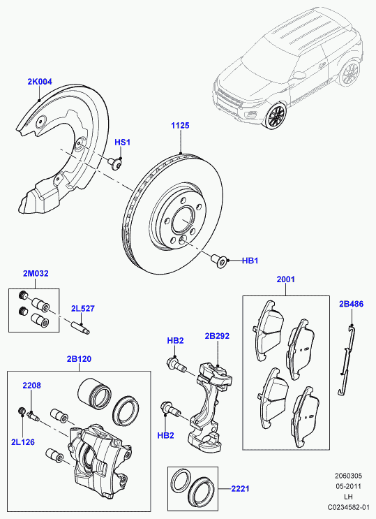 Land Rover LR007055 - Тормозной диск parts5.com