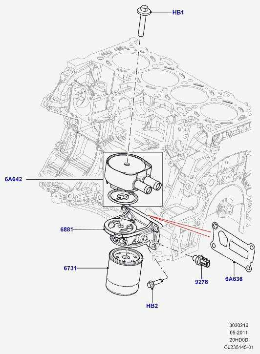 Rover LR025306 - Oil Filter parts5.com