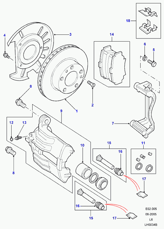 Rover SFP 0000 10 - Тормозные колодки, дисковые, комплект parts5.com