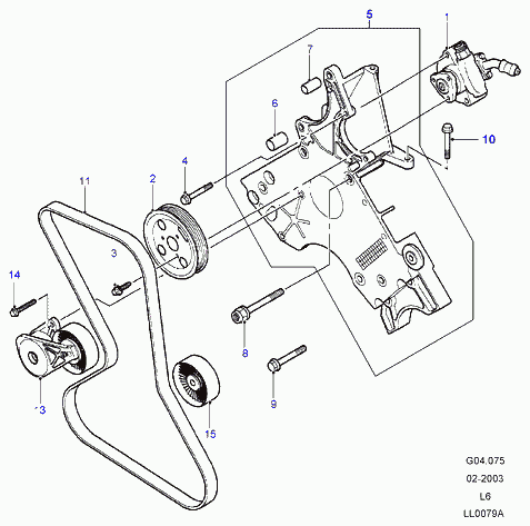 Land Rover PQS101271L - Поликлиновой ремень parts5.com