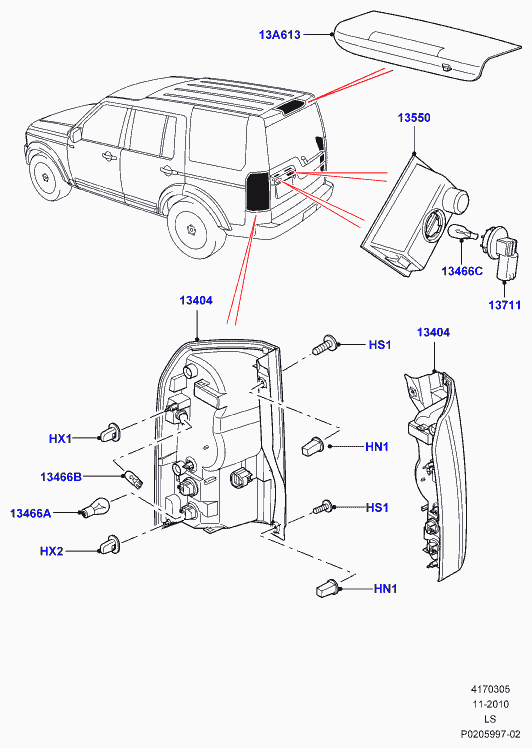 Land Rover LR000863 - Лампа накаливания, фара дневного освещения parts5.com