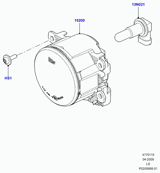 Land Rover LR057400 - Противотуманная фара parts5.com