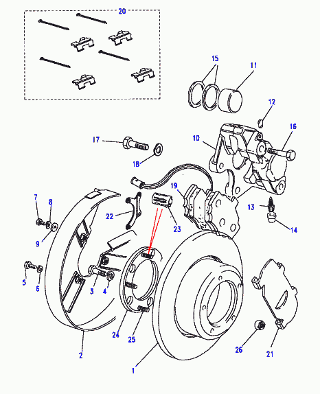 Land Rover STC8574 - Тормозные колодки, дисковые, комплект parts5.com