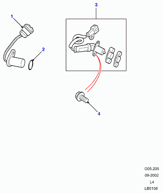 Land Rover ERR3006 - Датчик импульсов, коленвал parts5.com