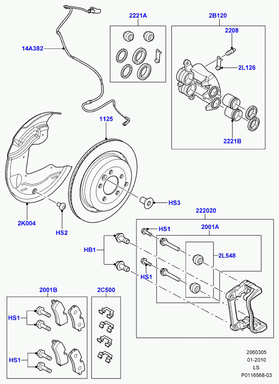 Land Rover SEE500010 - Ремкомплект, тормозной суппорт parts5.com