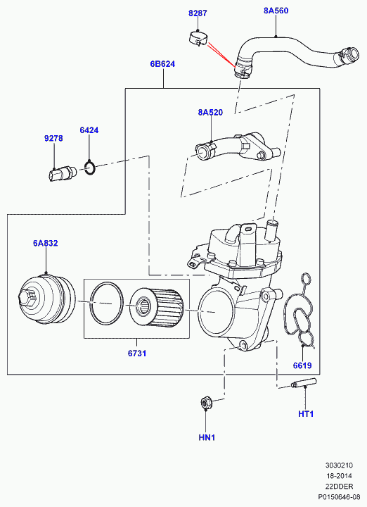 Land Rover LR001247 - Масляный фильтр parts5.com