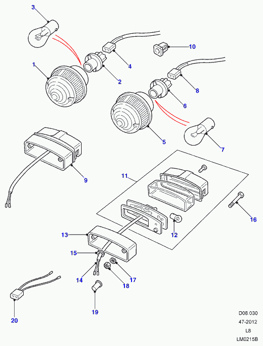 Land Rover 264590 - Лампа накаливания, основная фара parts5.com