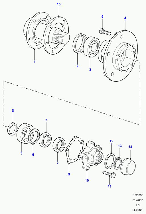 Land Rover STC4382 - Комплект подшипника ступицы колеса parts5.com