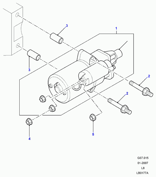 Rover LR010547 - Motor de arranque parts5.com