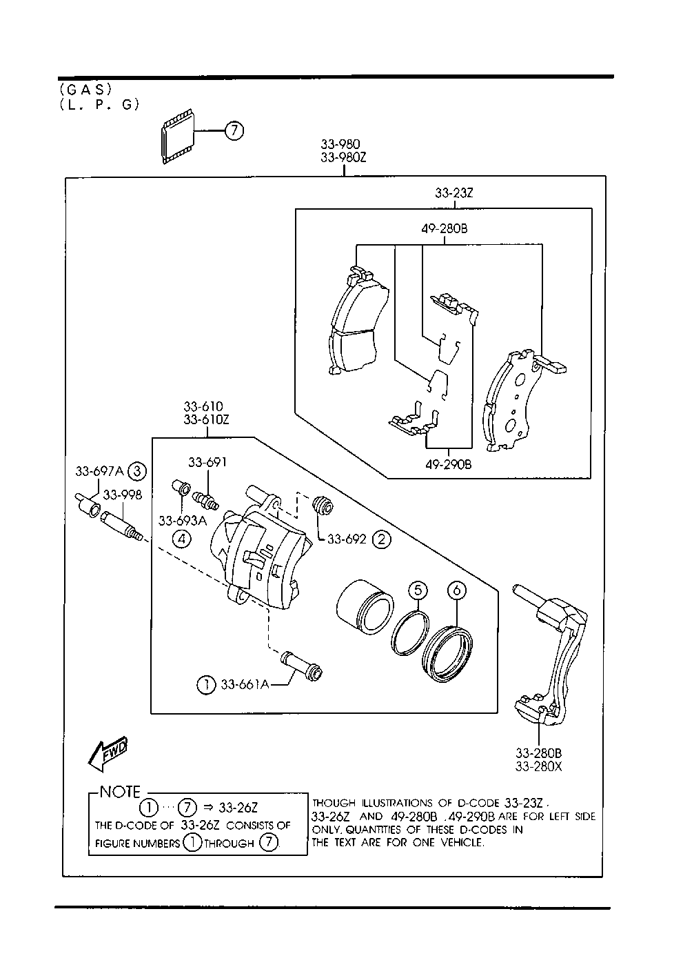 ISUZU CBY1-33-23ZF - Тормозные колодки, дисковые, комплект parts5.com