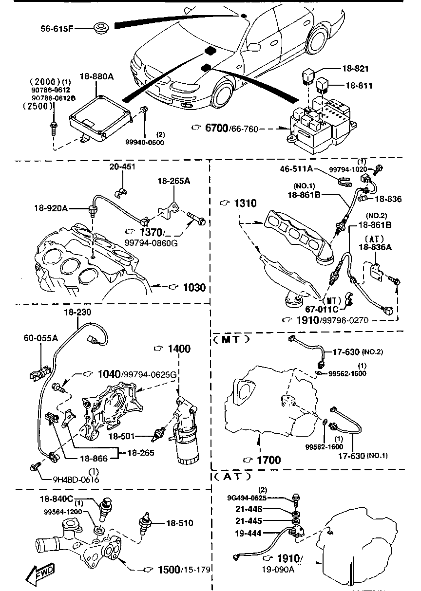 MAZDA FS11-18-50X - Sender Unit, oil pressure parts5.com