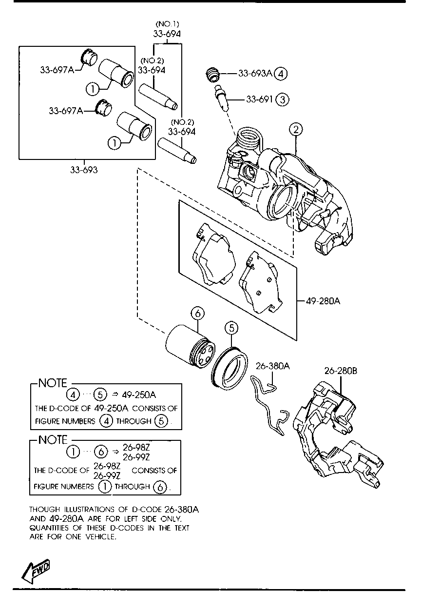 MAZDA BPYK 26 45ZA - Ремкомплект, тормозной суппорт parts5.com