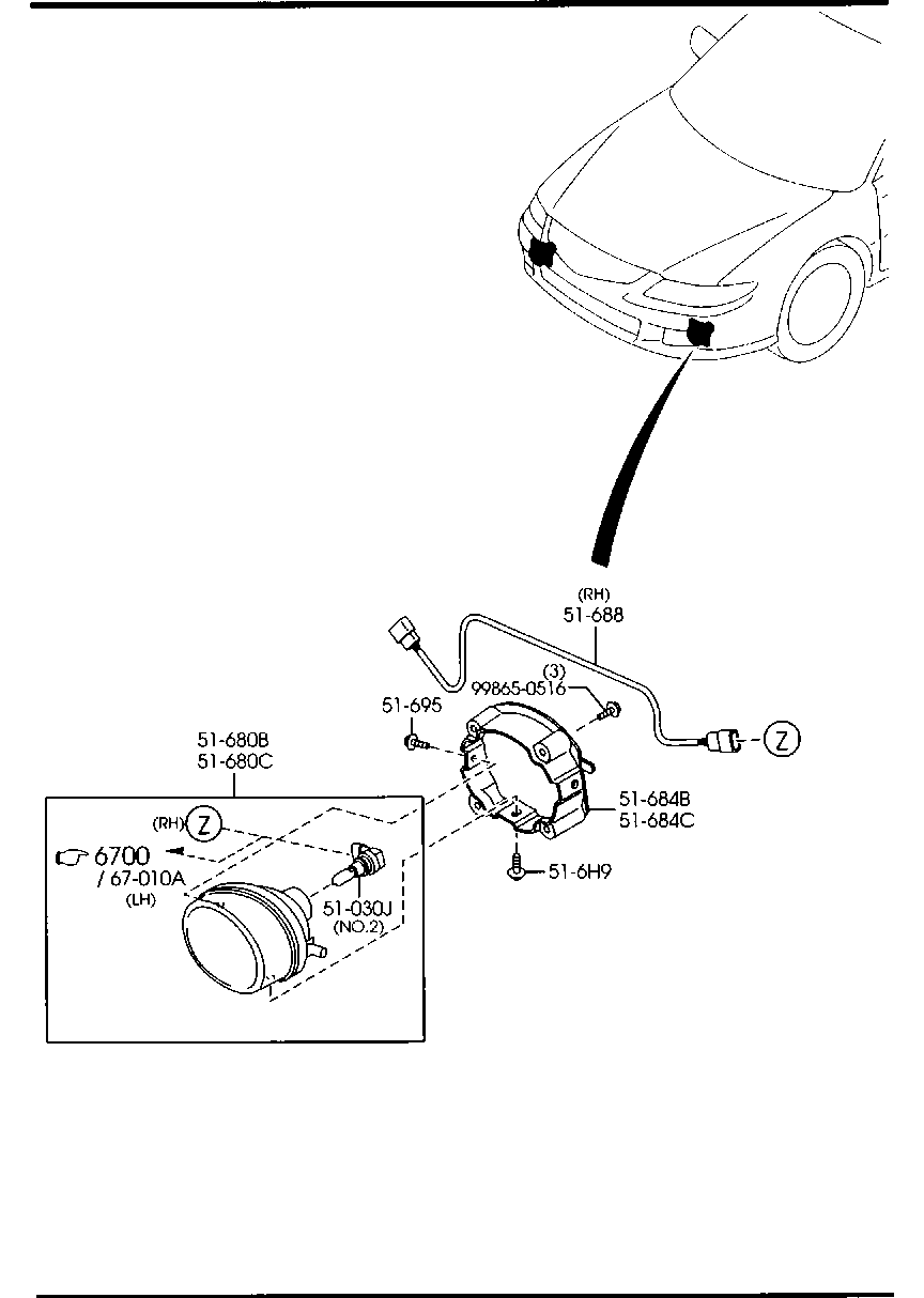 MAZDA 90703-6350 - Лампа накаливания, фара дальнего света parts5.com