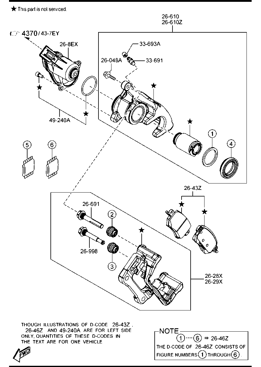 MAZDA GML8-26-695 - Направляющий болт, корпус скобы тормоза parts5.com