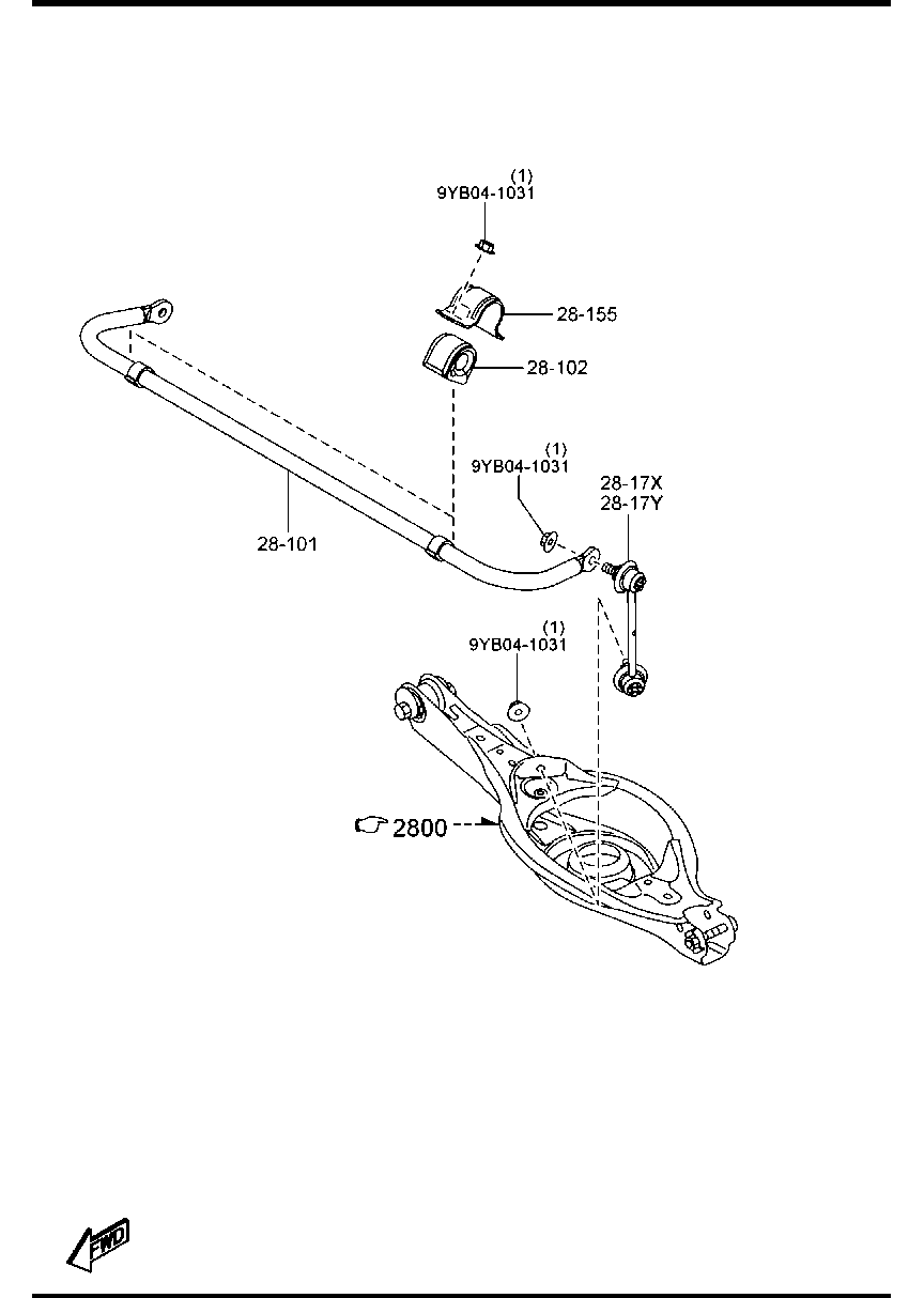 MAZDA KD31-28-170 - Тяга / стойка, стабилизатор parts5.com