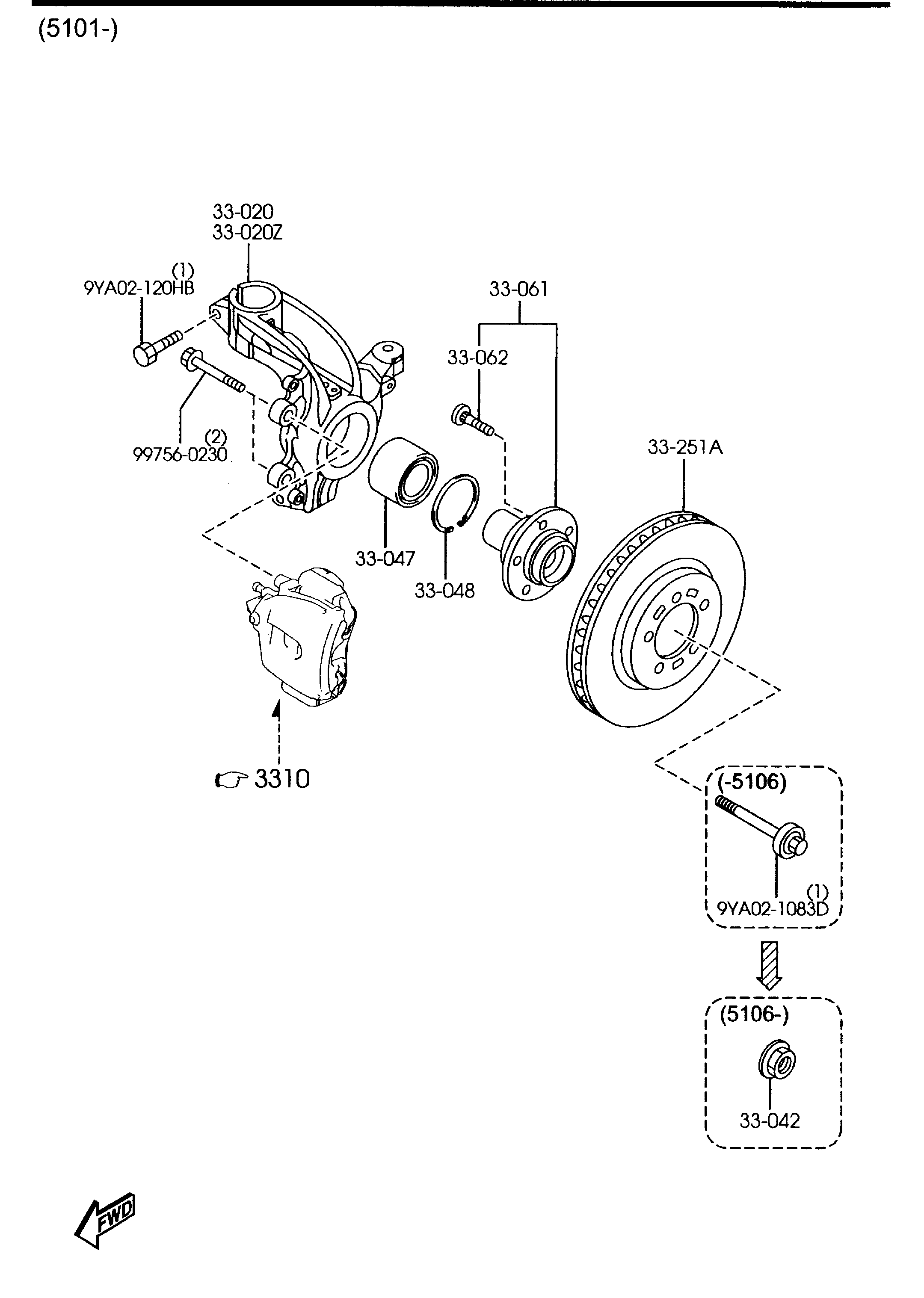 MAZDA BN8B-33-047 - Комплект подшипника ступицы колеса parts5.com