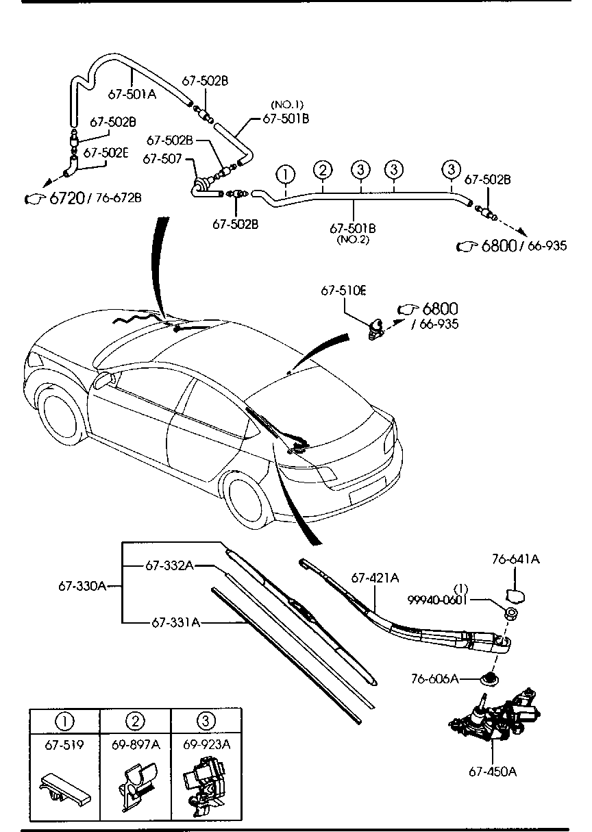 MAZDA GS1M-67-330 - Щетка стеклоочистителя parts5.com