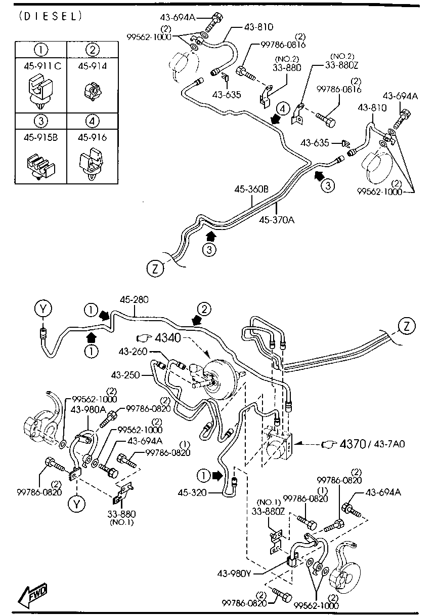 MAZDA GJ6E-43-990B - Тормозной шланг parts5.com