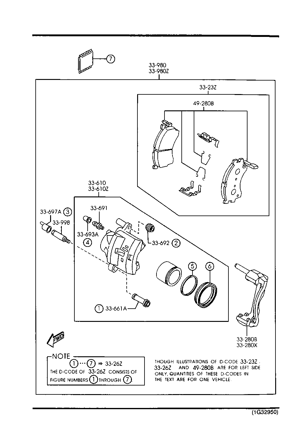 MAZDA GEYT-33-28Z - Тормозные колодки, дисковые, комплект parts5.com