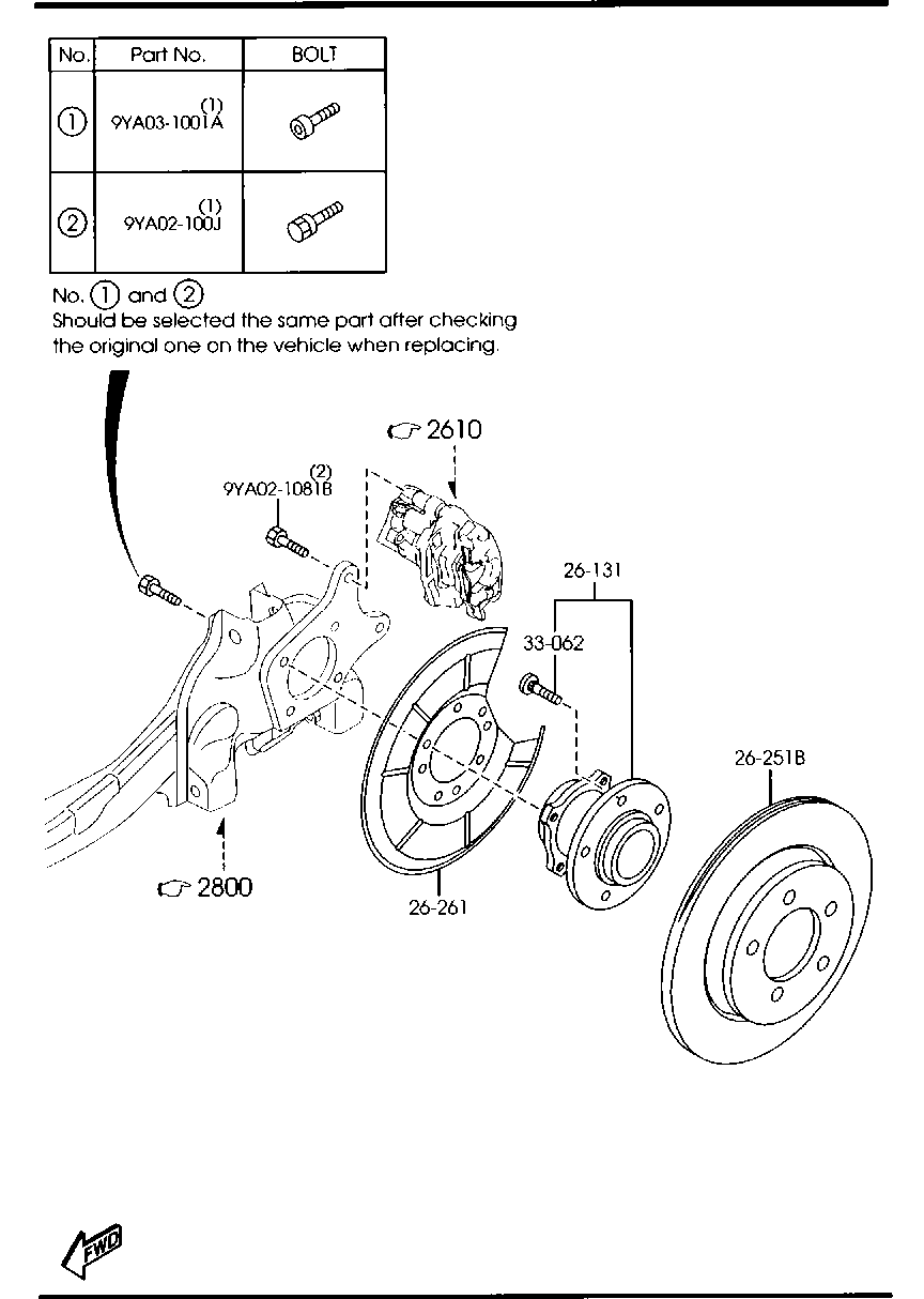 MAZDA BBM2-26-15XA - Комплект подшипника ступицы колеса parts5.com