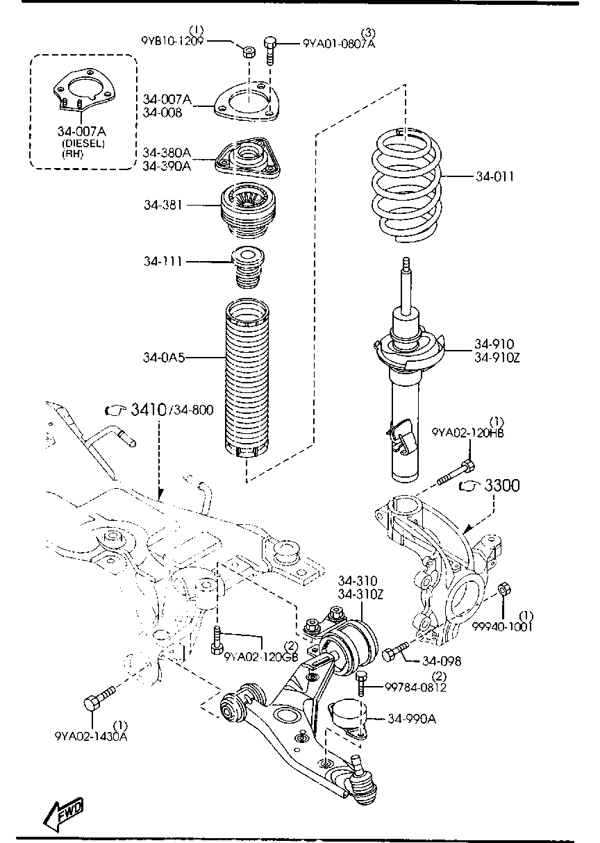 MAZDA CC29-34-700 - Амортизатор parts5.com